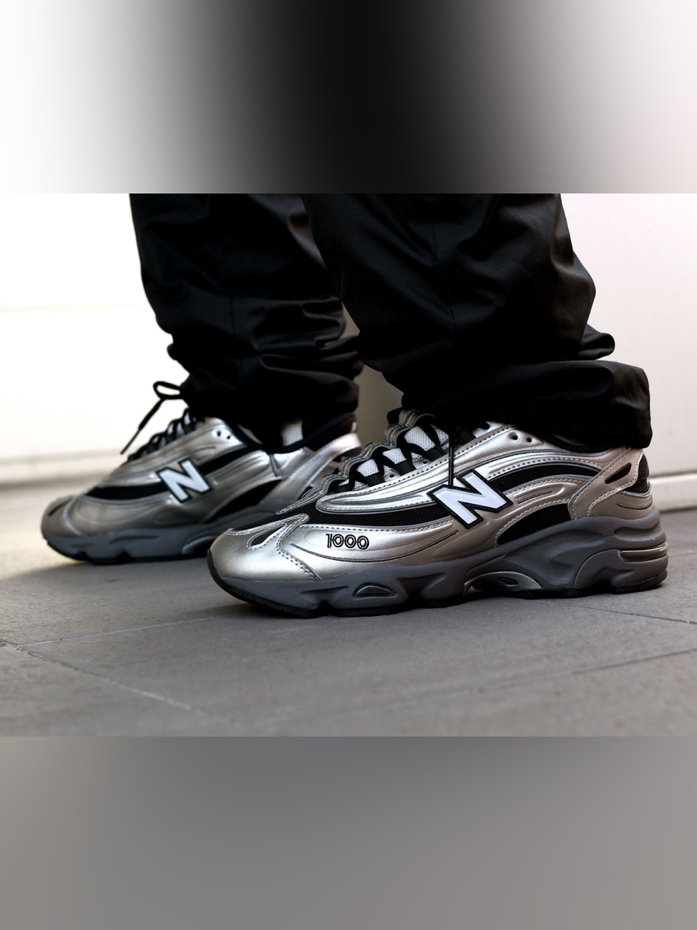 🆕 New Balance 1000 M1000EGR Black Metallic Chrome Silver